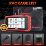 LAUNCH CRP129E V2.0 OBD2-Diagnosegerät mit 5-Zoll-Touchscreen und Diagnosekabel.