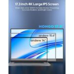 HONGO tragbarer 4K-Monitor mit 17,3 Zoll Display und magnetischer Schutzhülle als Aufsteller