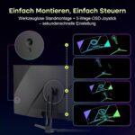 Amzfast AMZG34C5Q Pro 34-Zoll-Ultrawide-Monitor, 1500R gebogen, auf höhenverstellbarem Standfuss