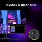 Amzfast AMZG27C1Q Pro 27-Zoll-Curved-Monitor mit 1500R Krümmung auf Metallständer