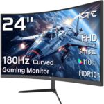 KTC U27T6 27-Zoll-4K-Monitor mit schmalem Rahmen auf Standfuss, Rückseite in Kohlefaseroptik