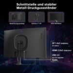 KTC H32S5 32-Zoll-Curved-Monitor mit 1500R Krümmung, Frontansicht auf Standfuss