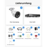 ZOSI C180 PoE Überwachungsset mit 8-Kanal-Netzwerkrekorder und vier Aussenkameras mit 8 Megapixel