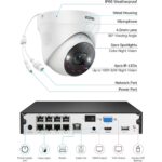 ZOSI C225 4K PoE Überwachungsset mit weisser Dome-Kamera und 8-Kanal-Netzwerkrekorder
