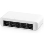 YuLinca Managed Switch mit acht SFP+-Plätzen im schwarzen Metallgehäuse, Frontansicht
