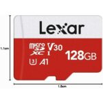 Lexar microSDXC Speicherkarte 128 GB mit beiliegendem SD-Adapter