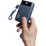 INIU P512 Powerbank 20000 mAh in Schwarz mit zwei USB-C- und einem USB-A-Anschluss