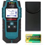 HANMATEK SF2 Wandscanner in Grau mit beleuchtetem LCD beim Orten einer Leitung