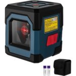 RockSeed LV1G Kreuzlinienlaser mit grüner waagrechter und senkrechter Linie an einer Wand