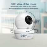 Babysense HDS2 Babyphone mit 5-Zoll-Elterneinheit und schwenkbarer Kamera mit Nachtlicht