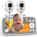 BOIFUN VB616 Babyphone in Weiss mit Kamera und 4-Zoll-Monitor