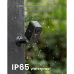 ieGeek ZS-GX3S Akku-Überwachungskamera in Schwarz mit Objektiv, Weisslicht und PIR-Sensor