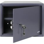 HMF Möbeltresor 49200-11 in Anthrazit mit Doppelbartschloss, Aussenmass 31 x 20 x 20 cm