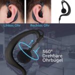 Retevis RT24 Funkgerätepaar in Schwarz mit Ohrhörern, Akkus und USB-Ladeschalen