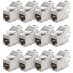 48 deleyCON Keystone Module CAT 6a STP mit RJ45-Buchse und LSA-Klemmleiste