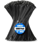 Schwarze XINGO Kabelbinder 300 x 4,8 mm aus Nylon 66 im Gebinde zu 1000 Stück