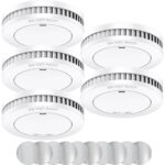 XINDUM SM01 Rauchmelder 6er Set in weiss mit Magnethalterung und 10-Jahres-Batterie