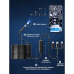 Acoath Endoskopkamera mit 7,9 mm Sonde, acht LEDs und 10 Meter halbstarrem Kabel