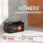 LiTime 12V 100Ah LiFePO4-Akku H190 mit Bluetooth