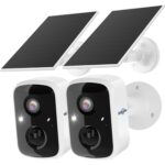 Hiseeu 2K Solar-Überwachungsset mit vier Akkukameras und NVR
