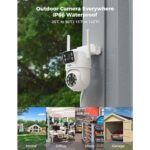 Hiseeu 3MP WLAN-Überwachungsset mit Dual-Objektiv-Kameras