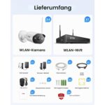ZOSI 2K WLAN-Überwachungsset mit vier Kameras, Farbnachtsicht und 8-Kanal-Rekorder mit 1 TB