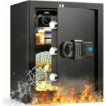 Tiskgg Standtresor mit 70 Litern Rauminhalt, elektronischem Zahlenschloss und Regal