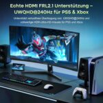 Amzfast AMZG34C5Q Pro 34-Zoll-Ultrawide-Monitor, 1500R gebogen, auf höhenverstellbarem Standfuss