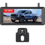 AUTO-VOX W7 Rückfahrkamera-Set mit 5-Zoll-Monitor und kabelloser Kamera für das Nummernschild