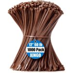 Schwarze XINGO Kabelbinder 300 x 4,8 mm aus Nylon 66 im Gebinde zu 1000 Stück