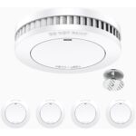 XINDUM SM01 Rauchmelder 6er Set in weiss mit Magnethalterung und 10-Jahres-Batterie