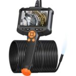 AOPICK Endoskopkamera mit 4,3-Zoll-Display, 8-mm-Kamerakopf und halbstarrem Kabel