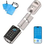 WELOCK Touch41 Schliesszylinder mit Fingerabdrucksensor in Edelstahl, Euro-Profil