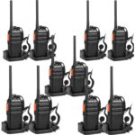 Retevis RT24 Plus Funkgeräte-Set mit zehn Geräten, Headsets und Ladeschalen