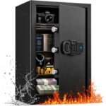 Tiskgg Standtresor mit 70 Litern Rauminhalt, elektronischem Zahlenschloss und Regal