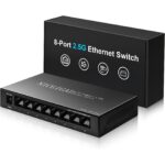 NICGIGA S25-2402N Netzwerk-Switch mit 24 Ports zu 2,5 Gbit/s und zwei SFP+-Steckplätzen im lüfterlosen Metallgehäuse
