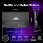 Amzfast AMZG27C1Q Pro 27-Zoll-Curved-Monitor mit 1500R Krümmung auf Metallständer