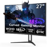 KTC H32S5 32-Zoll-Curved-Monitor mit 1500R Krümmung, Frontansicht auf Standfuss