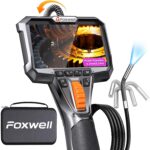FOXWELL Y400 Endoskopkamera mit 4,3-Zoll-Display und 6,2-mm-Sonde mit beweglichem Kamerakopf