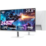 KTC H25X7 Gaming-Monitor mit 24,5 Zoll in Grau, schmaler Rahmen und Standfuss, Frontansicht