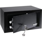 HMF Möbeltresor 49200-11 in Anthrazit mit Doppelbartschloss, Aussenmass 31 x 20 x 20 cm