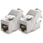 48 deleyCON Keystone Module CAT 6a STP mit RJ45-Buchse und LSA-Klemmleiste