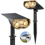 Linkind StarRay Solarstrahler mit Bewegungsmelder auf Erdspiess, 2er-Pack