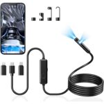 Acoath Endoskopkamera mit 7,9 mm Sonde, acht LEDs und 10 Meter halbstarrem Kabel
