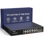YuanLey 26-Port PoE-Switch mit 24 Ports zu 2,5 Gbit/s und zwei 10-Gigabit-SFP+-Steckplätzen