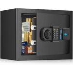 Tiskgg Standtresor mit 70 Litern Rauminhalt, elektronischem Zahlenschloss und Regal