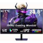 KTC H25X7 Gaming-Monitor mit 24,5 Zoll in Grau, schmaler Rahmen und Standfuss, Frontansicht