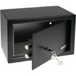 HMF Möbeltresor 49200-11 in Anthrazit mit Doppelbartschloss, Aussenmass 31 x 20 x 20 cm