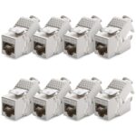 48 deleyCON Keystone Module CAT 6a STP mit RJ45-Buchse und LSA-Klemmleiste