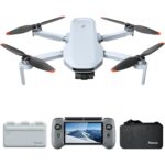 Potensic ATOM 2 Kameradrohne in Hellgrau mit 3-Achsen-Gimbal-Kamera an der Front.